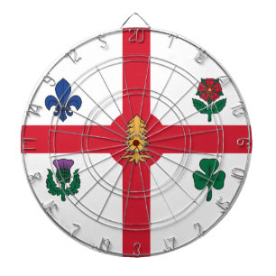 Cible de fléchettes avec drapeau de Montréal, Cana
