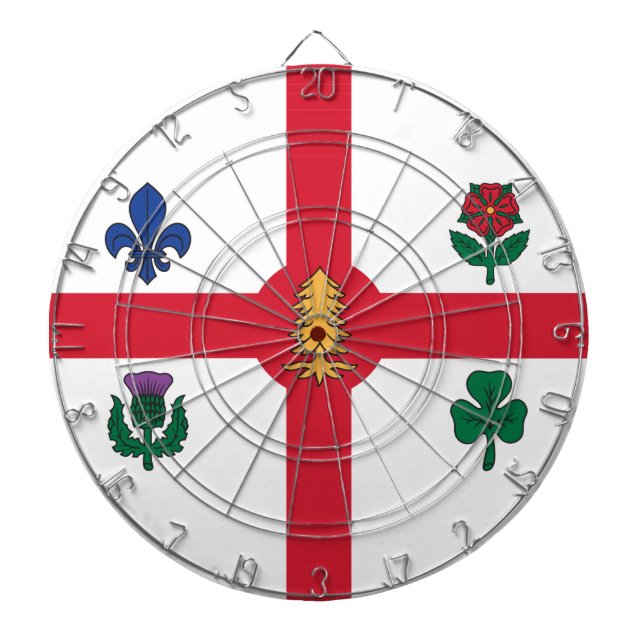 Cible de fléchettes avec drapeau de Montréal, Cana (Devant)