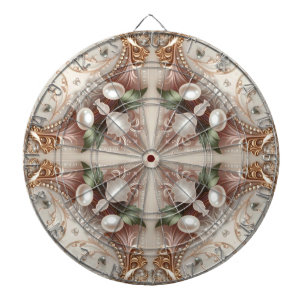 Cible de fléchettes avec embellissements de perles