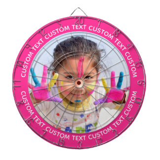 Cible de fléchettes avec photo personnalisée et te