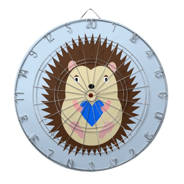 Cible De Fléchettes Baby Boy Blue Heart Hedgehog (Devant)