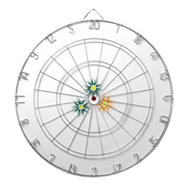 Cible De Fléchettes Banane jaune, bleu foncé vert, décoratif (Devant)