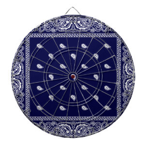 Cible De Fléchettes Bandana Vrai Bleu