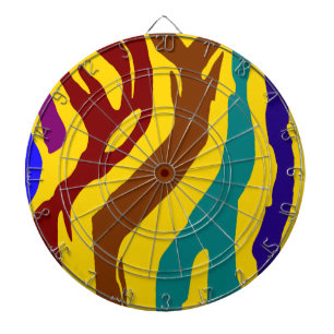 Cible De Fléchettes Bandes colorées de zèbre