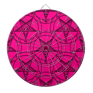 Cible De Fléchettes baphomet rose