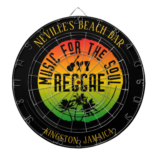 Cible De Fléchettes Bar sportif disque vinyle musique reggae (Devant)