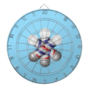 Cible De Fléchettes Barbers Poteau Bleu Tableau de Fléchettes