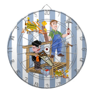 Cible De Fléchettes Barre Bleue & Bleue En Construction