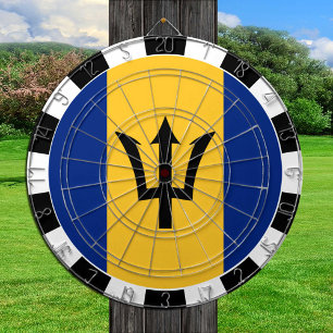 Cible De Fléchettes Barre Dartboard & Barbade Drapeau / jeu