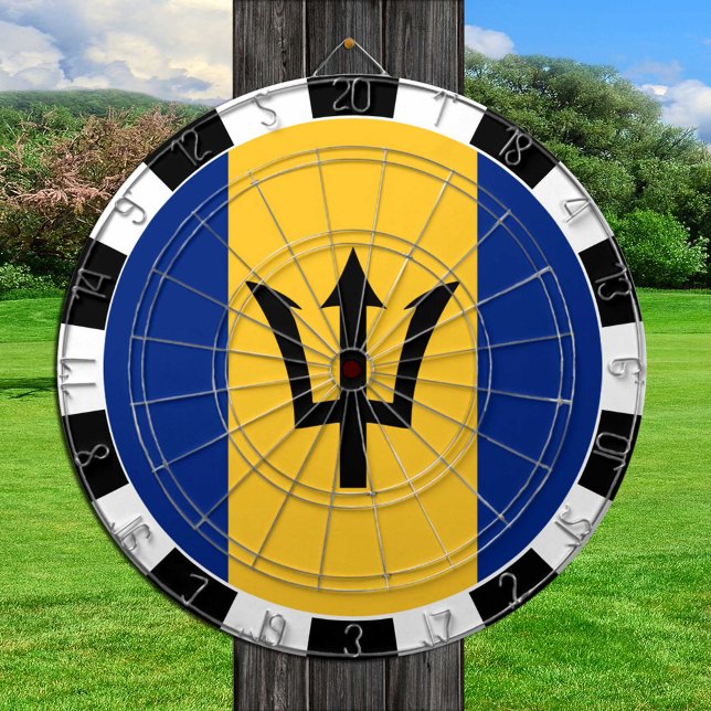 Cible De Fléchettes Barre Dartboard & Barbade Drapeau / jeu (Créateur téléchargé)