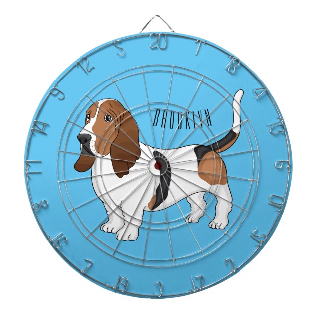 Cible De Fléchettes Basset hound dessin de chien (Devant)