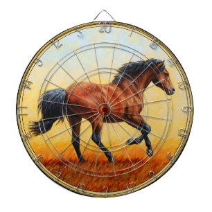 Cible De Fléchettes Bay Horse Galloping