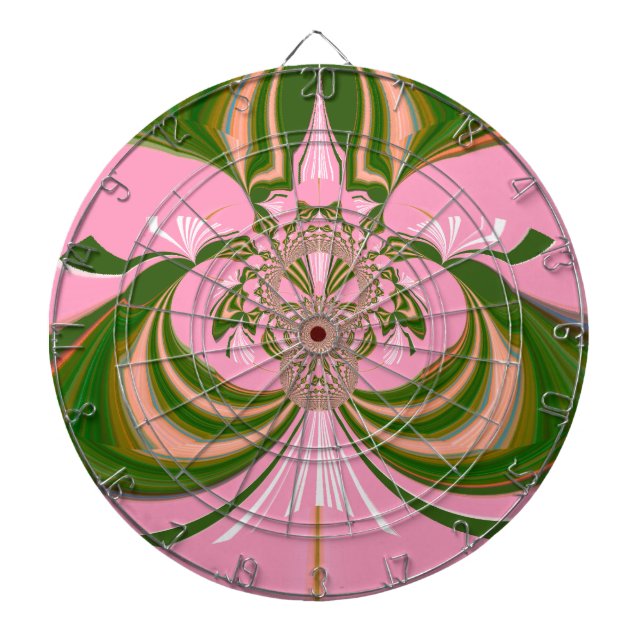 Cible De Fléchettes Beau bébé rose vert et blanc Kaleidoscope (Devant)