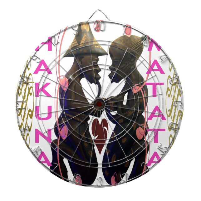 Cible De Fléchettes Beau couple d'Afrique Extraordinaire : un art roma (Devant)