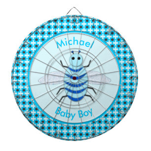 Cible De Fléchettes Bébé Bleu mignon Bee Bee Personnalisé