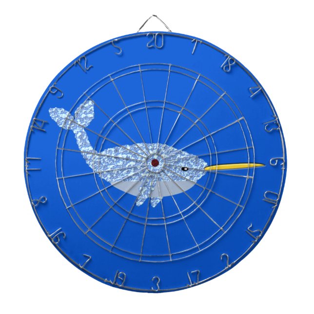 Cible De Fléchettes Bébé bleu mignon garçon Narwhal (Devant)