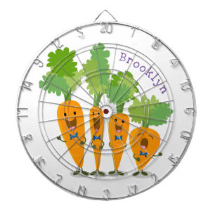Cible De Fléchettes Belle illustration du quatuor de carottes à carott