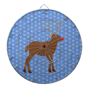 Cible De Fléchettes Belle renne de Noël avec nez rouge