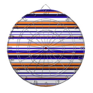Cible De Fléchettes Belles rayures bleues orange