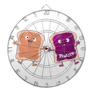 Cible De Fléchettes Beurre d'arachide mignonne et caricature sandwich