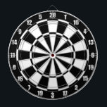 Cible de flechettes Bicolor noir et blanc<br><div class="desc">Cible de flechettes bicolore noir et blanc.</div>