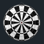 Cible de flechettes Bicolor noir et blanc<br><div class="desc">Cible de flechettes bicolore noir et blanc.</div>