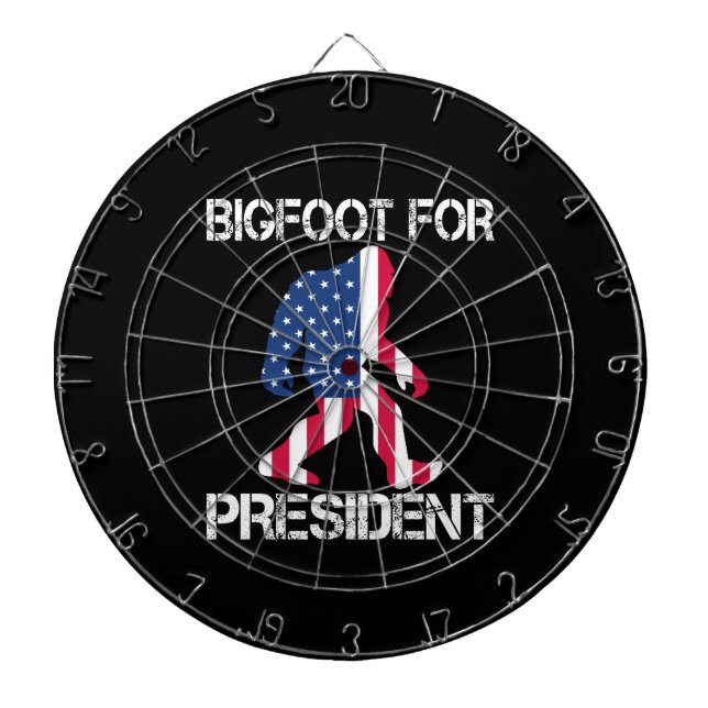 Cible De Fléchettes Bigfoot pour président drôle Bigfoot (Devant)