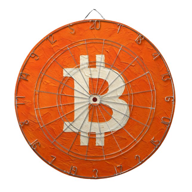 Cible De Fléchettes Bitcoin Standard (Pétrole, Style: 4) (Devant)