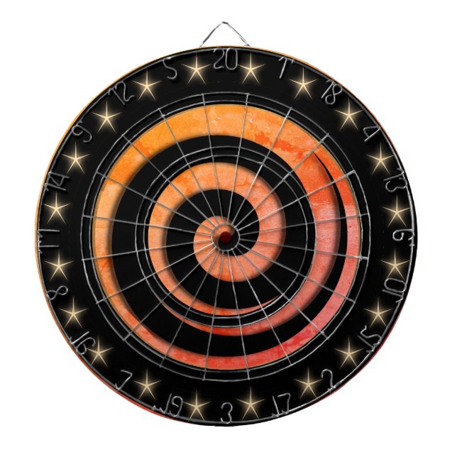 Cible De Fléchettes Black and Orange Regulation Dart Board (Devant)