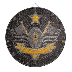 Cible De Fléchettes Black Gold Parties scintillant American Football J