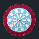 Cible de flechettes : Blanc, Bleu Clair Et Maroon<br><div class="desc">Jeu De Cible de flechettes Blanc,  Bleu Clair Et Marron Comprenant 6 Fosses En Laiton</div>