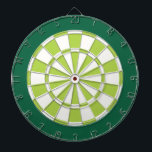 Cible de flechettes : Blanc, chaux, et vert<br><div class="desc">Blanc,  chaux,  et jeu de Cible de flechettes coloré par vert comprenant 6 dards en laiton</div>