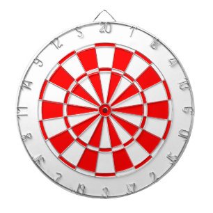 Cible De Fléchettes blanc et rouge