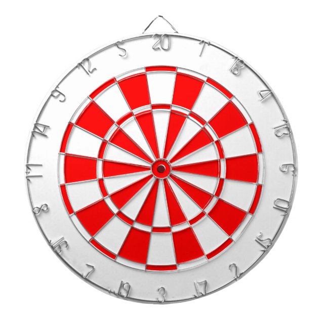 Cible De Fléchettes blanc et rouge (Devant)