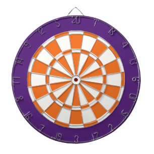 Cible de flechettes : Blanc, orange, et pourpre