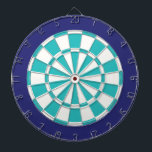 Cible de flechettes : Blanc, Turquoise Et Bleu Mar<br><div class="desc">Jeu De Cible de flechettes Blanc,  Turquoise Et Bleu Marine,  Comprenant 6 Darts En Laiton</div>