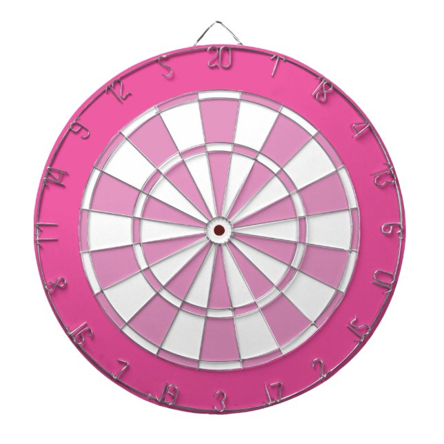 Cible de fléchettes : blanche, rose clair et rose  (Devant)