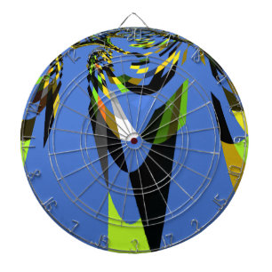 Cible De Fléchettes Bleu Africain Tribal Motif Motif Art Imprimer