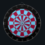 Cible de flechettes : Bleu Clair, Maroon Et Noir<br><div class="desc">Jeu De Cible de flechettes De Couleur Bleue Clair,  Marron Et Noir,  Comprenant 6 Darts En Laiton</div>