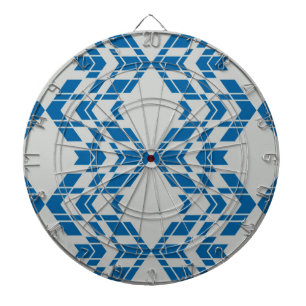 Cible De Fléchettes Bleu, décoratif, moderne, tendance, géométrique co