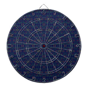 Cible De Fléchettes Bleu Géométrique