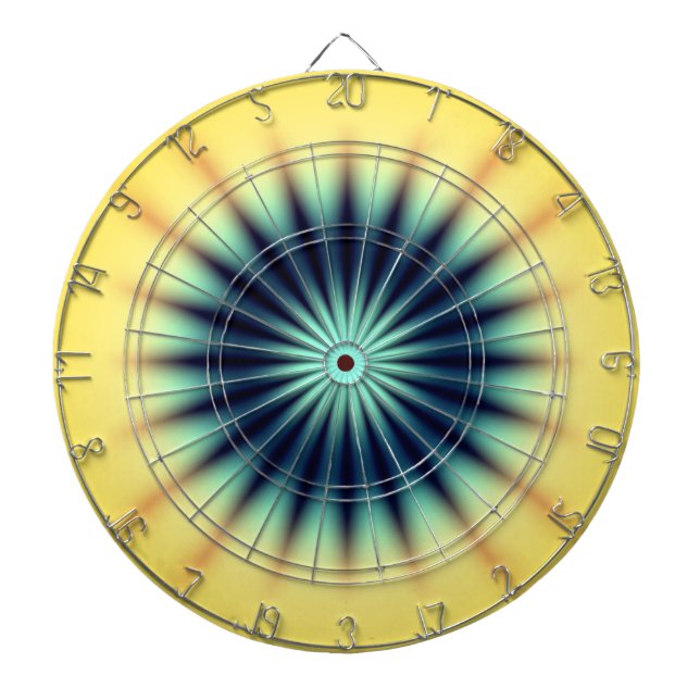 Cible De Fléchettes Bleu jaune radiant (Devant)