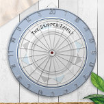Cible De Fléchettes Bleu marin nautique Océan Personnalisé Darboard<br><div class="desc">Une table de fléchettes design avec un design nautique en bleu,  gris et blanc. Personnalisez avec un nom ou un autre texte de votre choix. Idéal pour les amateurs de voile et de bateau.</div>