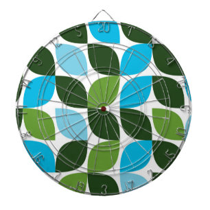Cible De Fléchettes Bleu, vert, cool, tendance, nature moderne abstrai