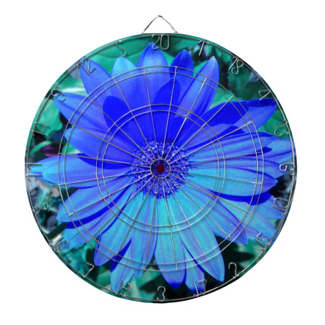 Cible De Fléchettes Bleu violet Gerbera Daisy Dartboard (Devant)