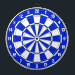 Cible de flechettes bleue et blanche<br><div class="desc">Cible de flechettes bleue et blanche.</div>