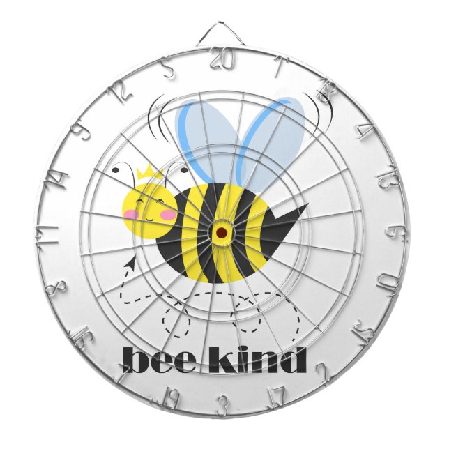 Cible De Fléchettes Bonne princesse d'abeille avec couronne et slogan  (Devant)