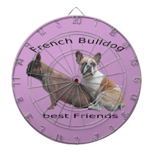 Cible De Fléchettes Bouledogue français Bons amis Bouledogue français