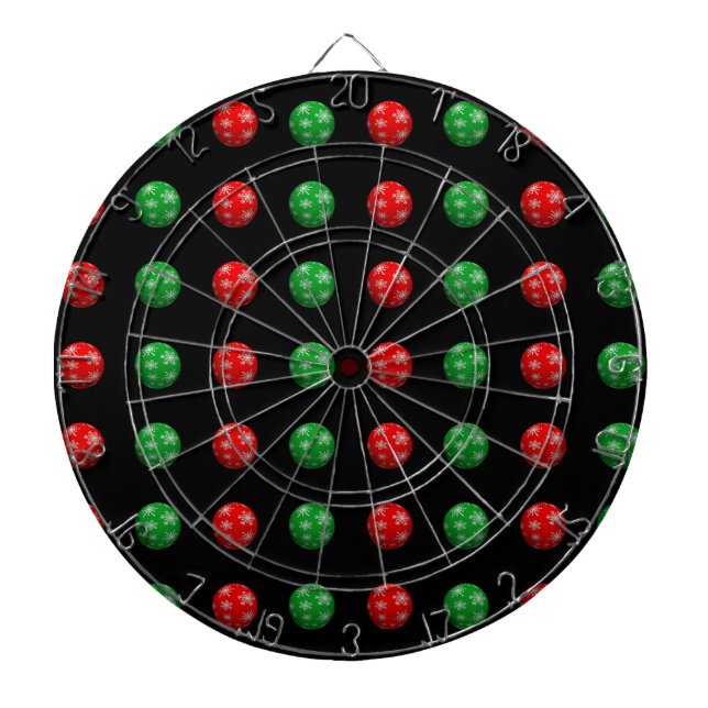 Cible De Fléchettes Boules de Noël 3D (Devant)