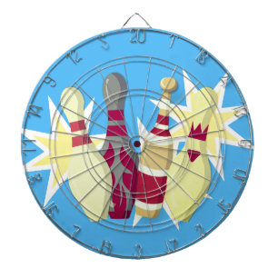 Cible De Fléchettes Bowling de style vintage